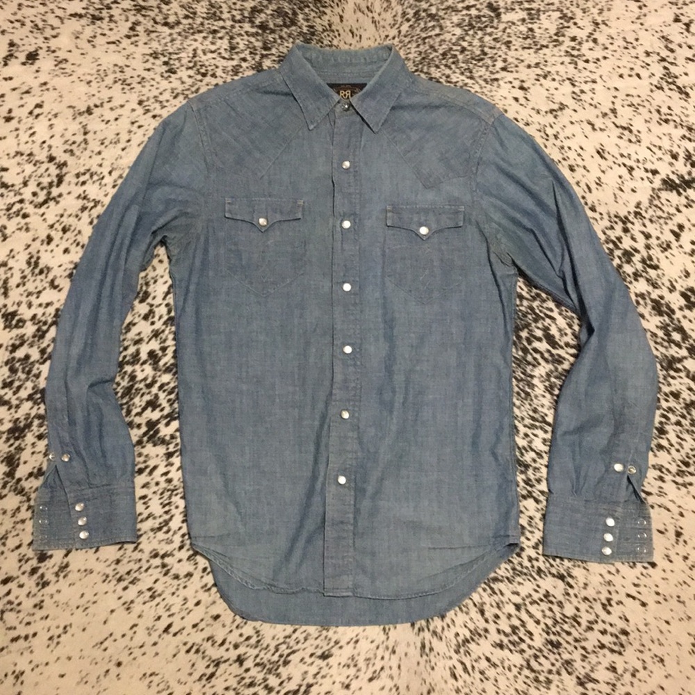 RRL chambray snap shirt